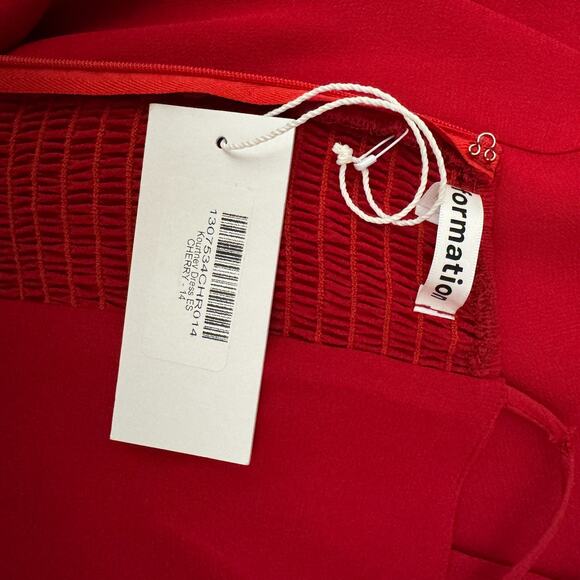 NWT Reformation Pisa Red Crepe Maxi Strap Open Back Dress Size 14 - Picture 8 of 11